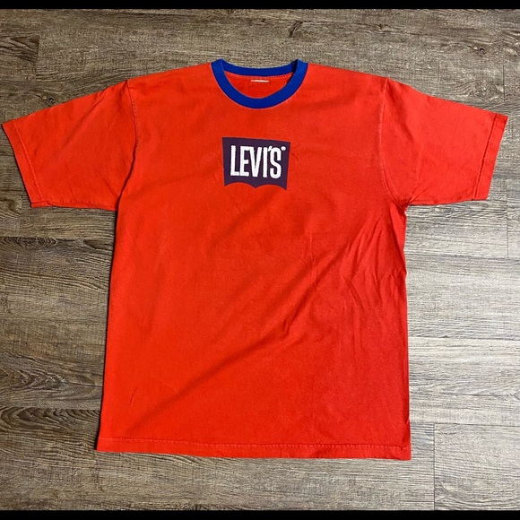 Red Levi’s Retro Vintage 501 T-shirt - Picture 1 of 2